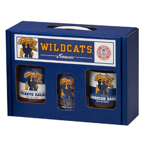 Kentucky Wildcats Ncaa Tailgate Kit (5oz Hot Sauce, 16oz Bbq Sauce, 16oz Picante Salsa)