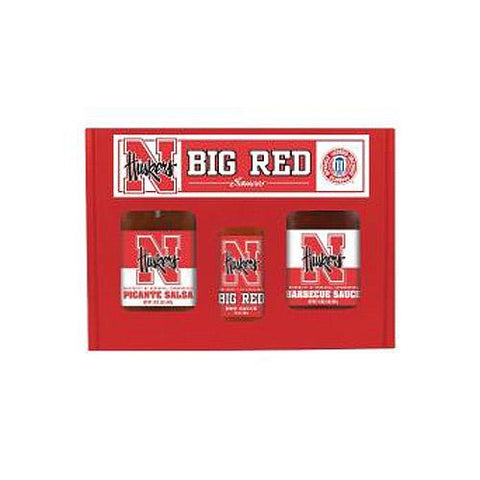 Nebraska Cornhuskers Ncaa Tailgate Kit (5oz Hot Sauce, 16oz Bbq Sauce, 16oz Picante Salsa)