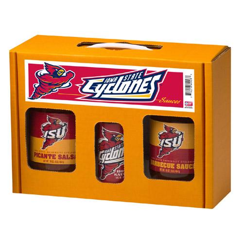 Iowa State Cyclones Ncaa Tailgate Kit (5oz Hot Sauce, 16oz Bbq Sauce, 16oz Picante Salsa)