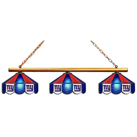 New York Giants NFL 3 Shade Billiards Stained Glass Lamp