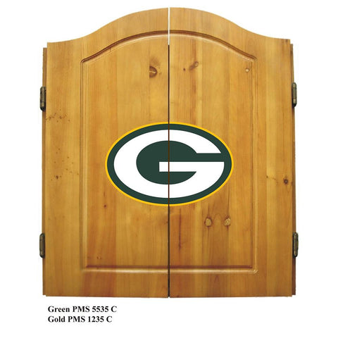 Green Bay Packers NFL Dart Board w-Cabinet