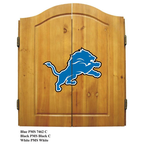 Detroit Lions NFL Dart Board w-Cabinet