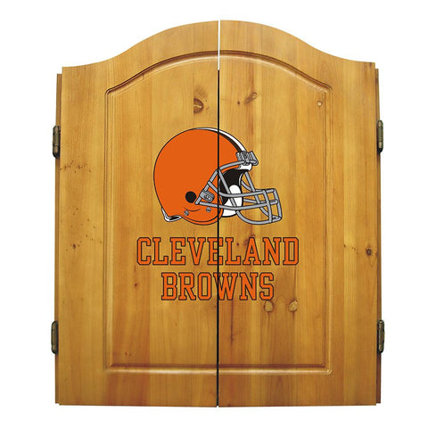 Cleveland Browns NFL Dart Board w-Cabinet