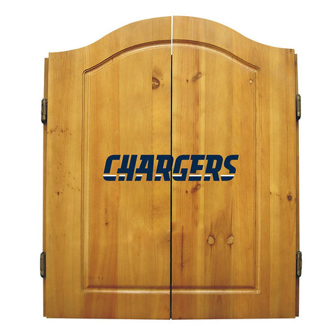San Diego Chargers NFL Dart Board w-Cabinet