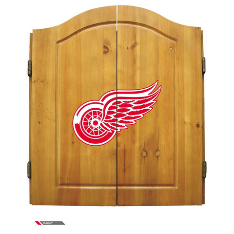 Detroit Red Wings NHL Dart Board w-Cabinet