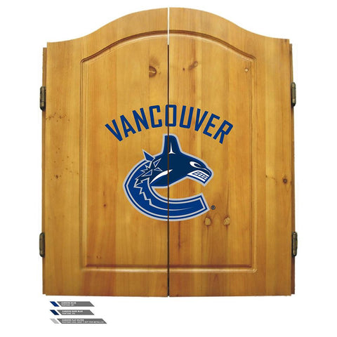 Vancouver Canucks NHL Dart Board w-Cabinet