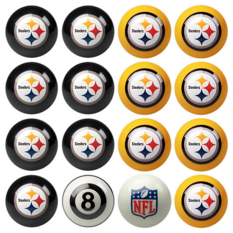 Pittsburgh Steelers NFL 8-Ball Billiard Set