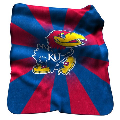 Kansas Jayhawks Ncaa Raschel Throw