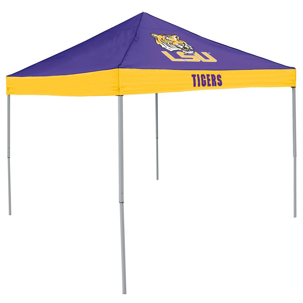 Lsu Tigers Ncaa 9' X 9' Economy 2 Logo Pop-up Canopy Tailgate Tent