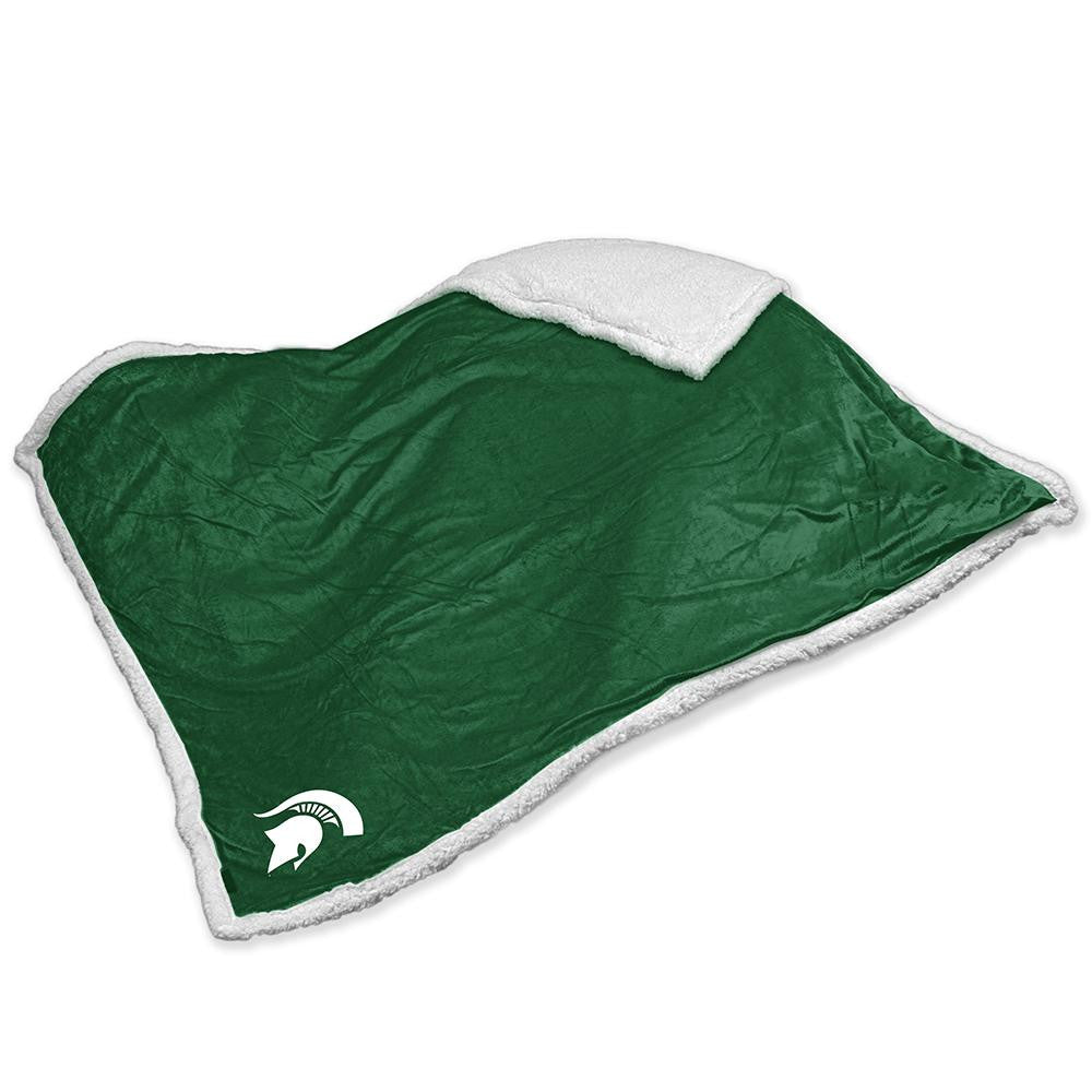 Michigan State Spartans Ncaa  Soft Plush Sherpa Throw Blanket (50in X 60in)