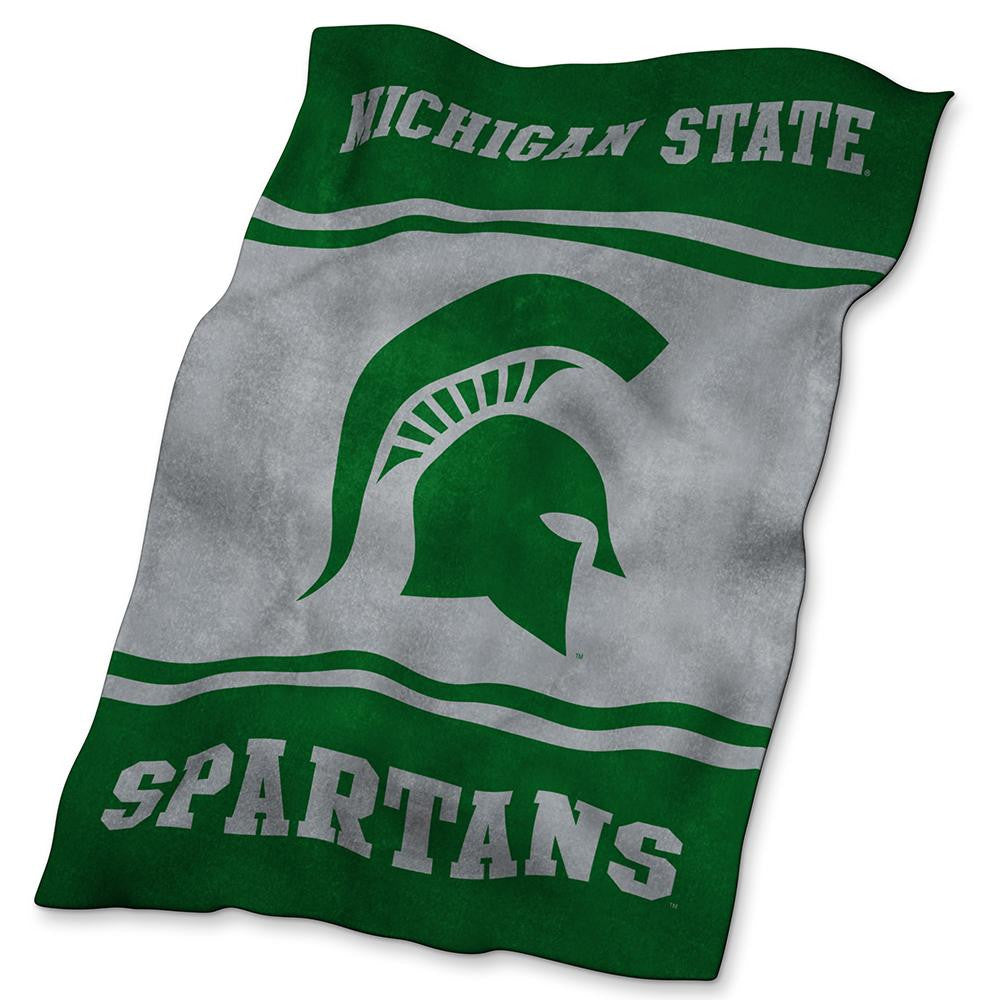 Michigan State Spartans Ncaa Ultrasoft Fleece Throw Blanket (84in X 54in)