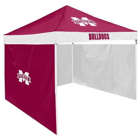 Mississippi State Bulldogs Ncaa 9' X 9' Economy 2 Logo Pop-up Canopy Tailgate Tent With Side Wall