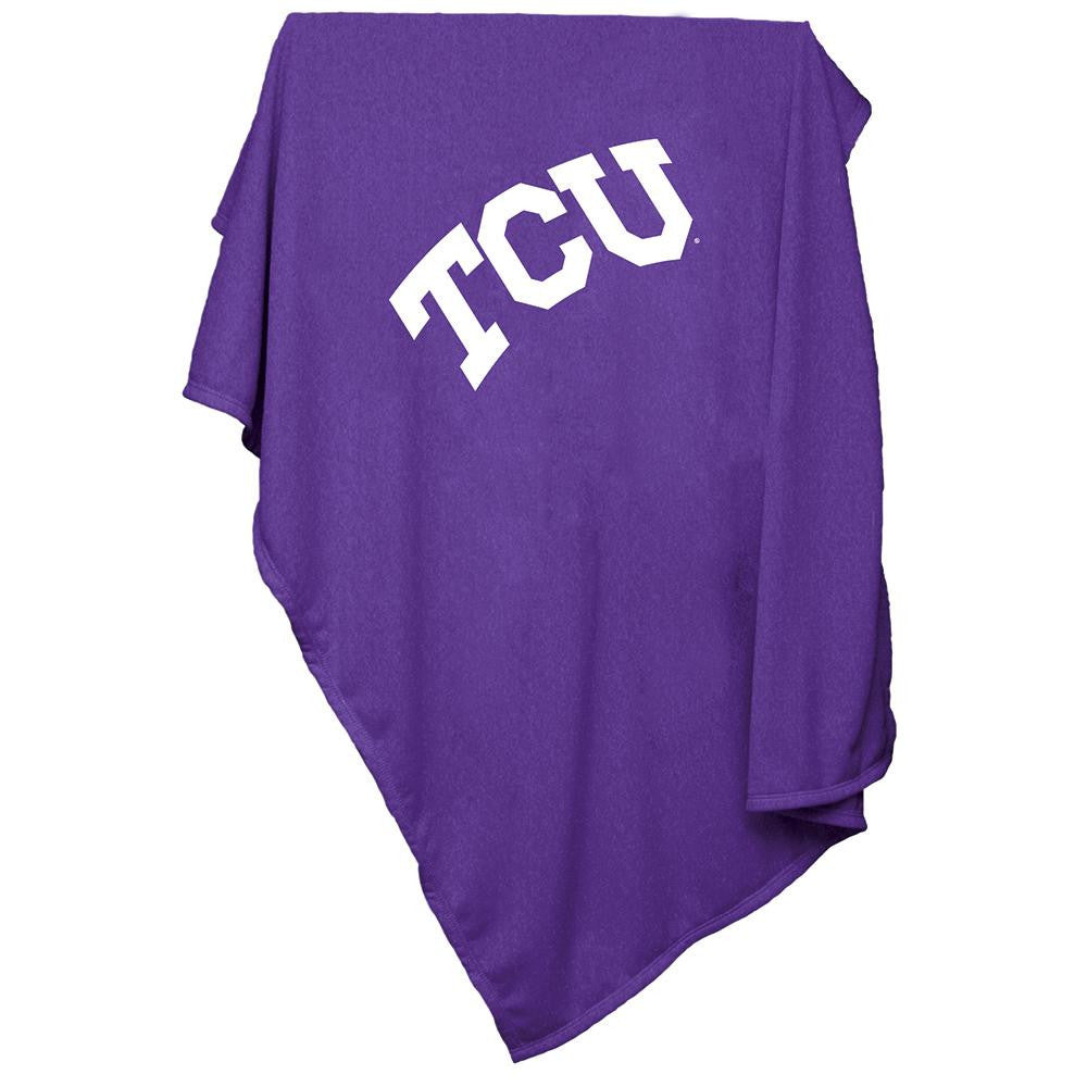 Texas Christian Horned Frogs Ncaa Sweatshirt Blanket Throw