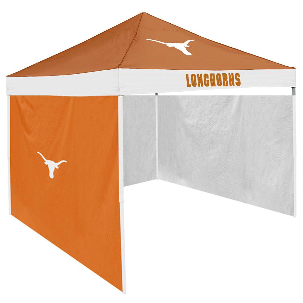 Texas Longhorns Ncaa 9' X 9' Economy 2 Logo Pop-up Canopy Tailgate Tent With Side Wall