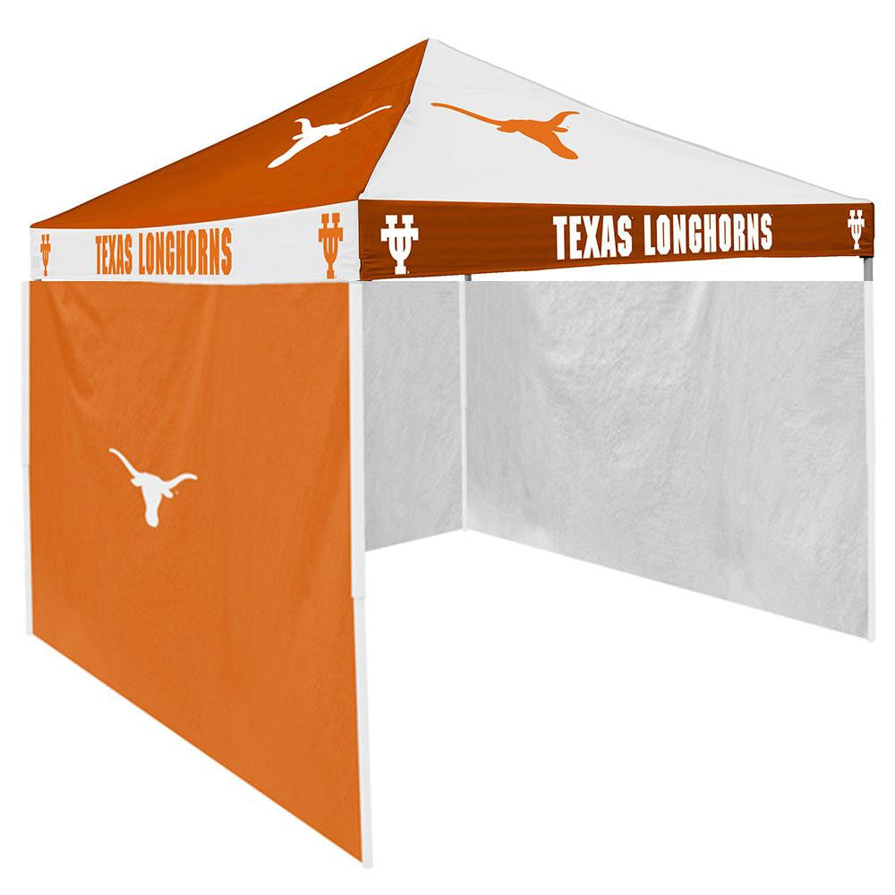 Texas Longhorns Ncaa 9' X 9' Checkerboard Color Pop-up Tailgate Canopy Tent With Side Wall