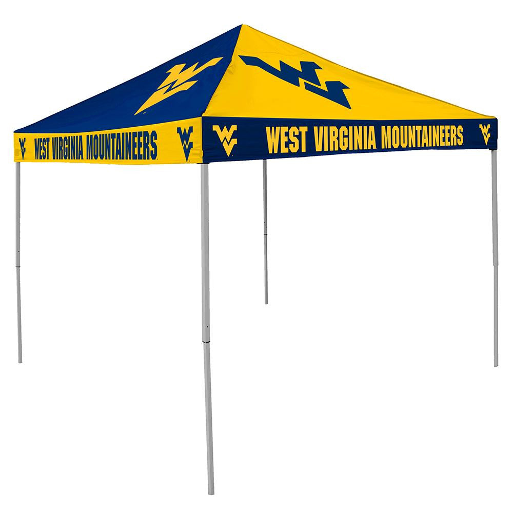 West Virginia Mountaineers Ncaa 9' X 9' Checkerboard Color Pop-up Tailgate Canopy Tent