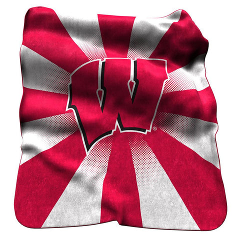 Wisconsin Badgers Ncaa Raschel Throw