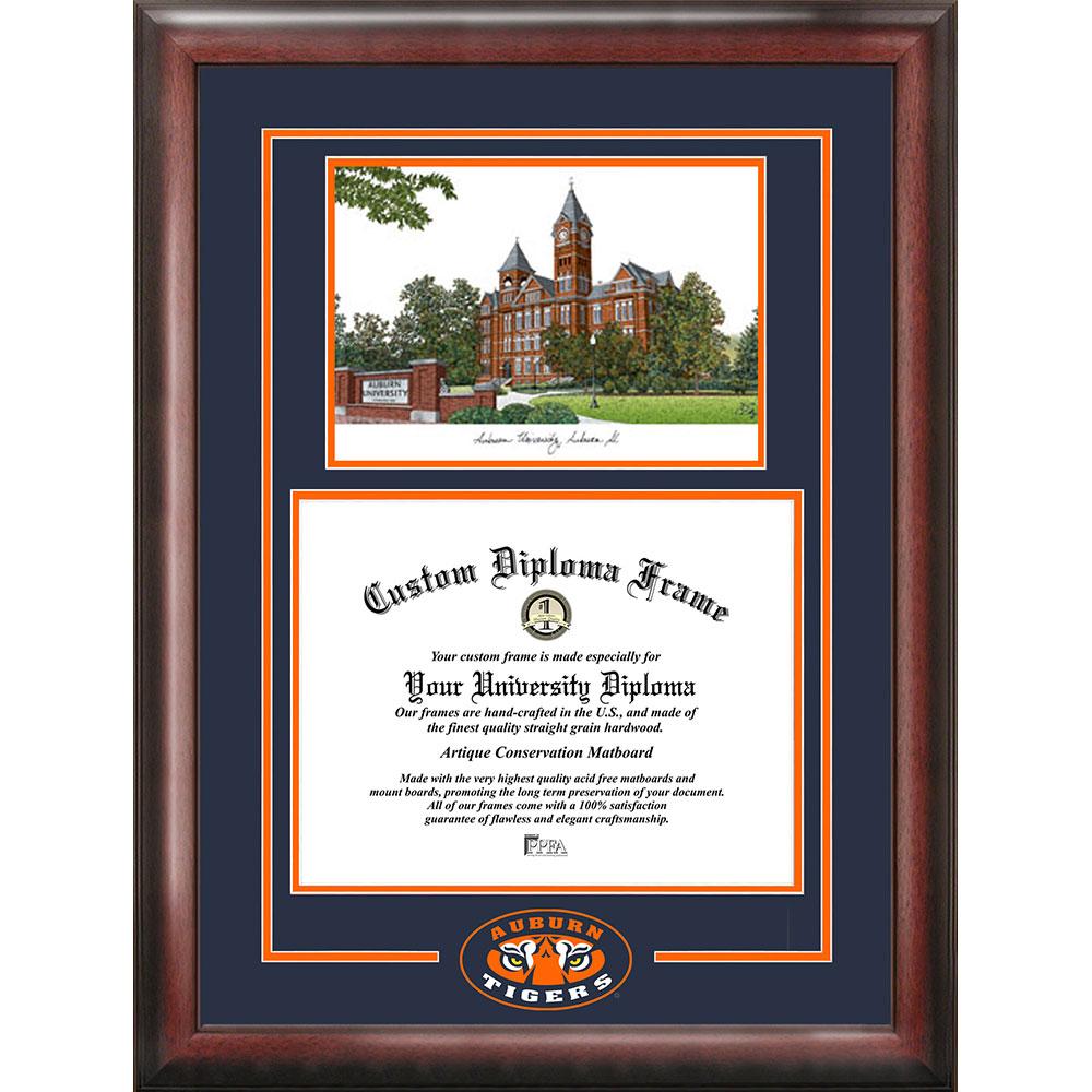 Auburn University "spirit" Graduate Frame With Campus Image