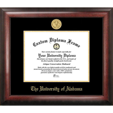 University Of Alabama, Tuscaloosa Gold Embossed Diploma Frame