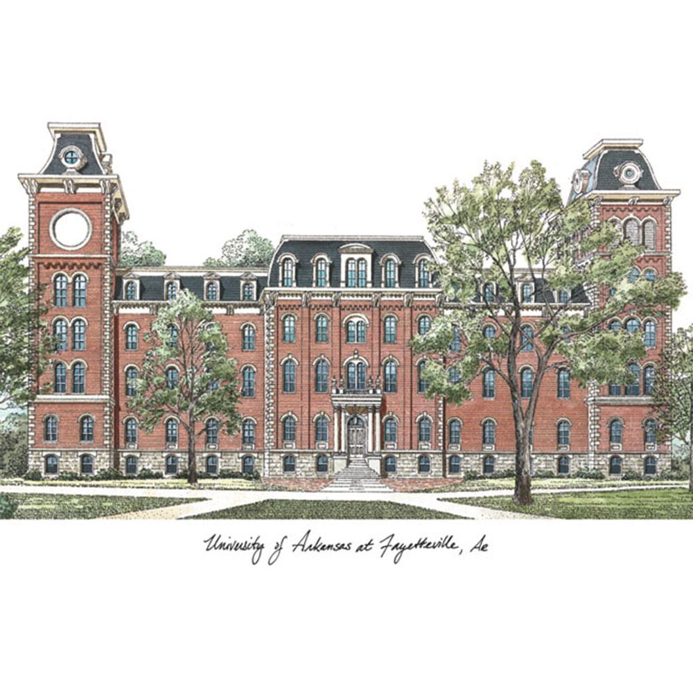 University Of Arkansas Lithograph Print