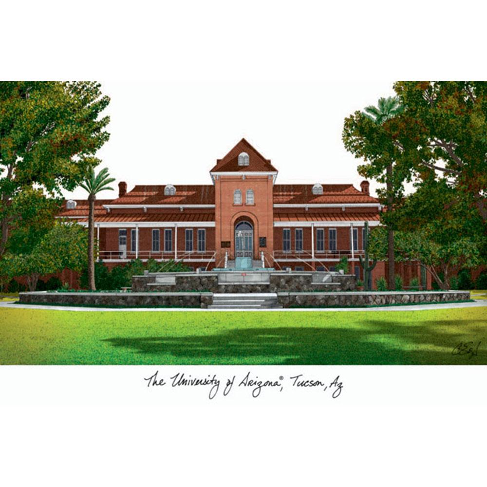 University Of Arizona Campus Images Lithograph Print