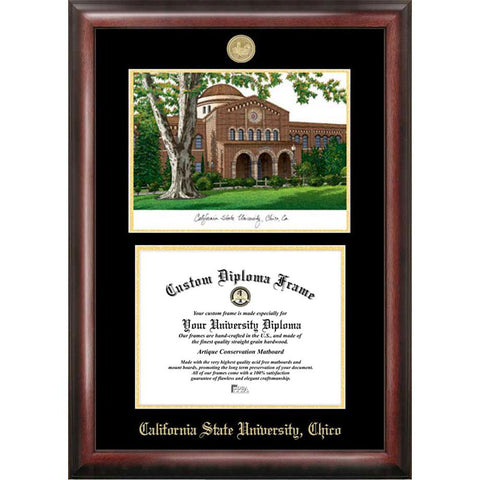 California State University, Chico Gold Embossed Diploma Frame With Limited Edition Lithograph