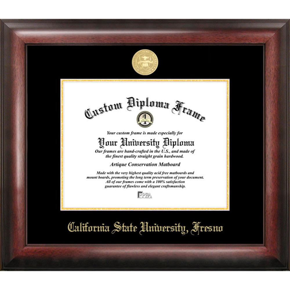 California State University, Fresno Gold Embossed Diploma Frame