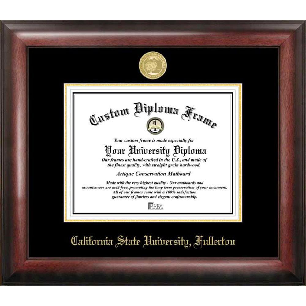 California State University, Fullerton Gold Embossed Diploma Frame