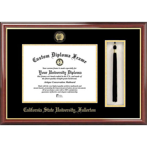 California State University, Fullerton Tassel Box And Diploma Frame