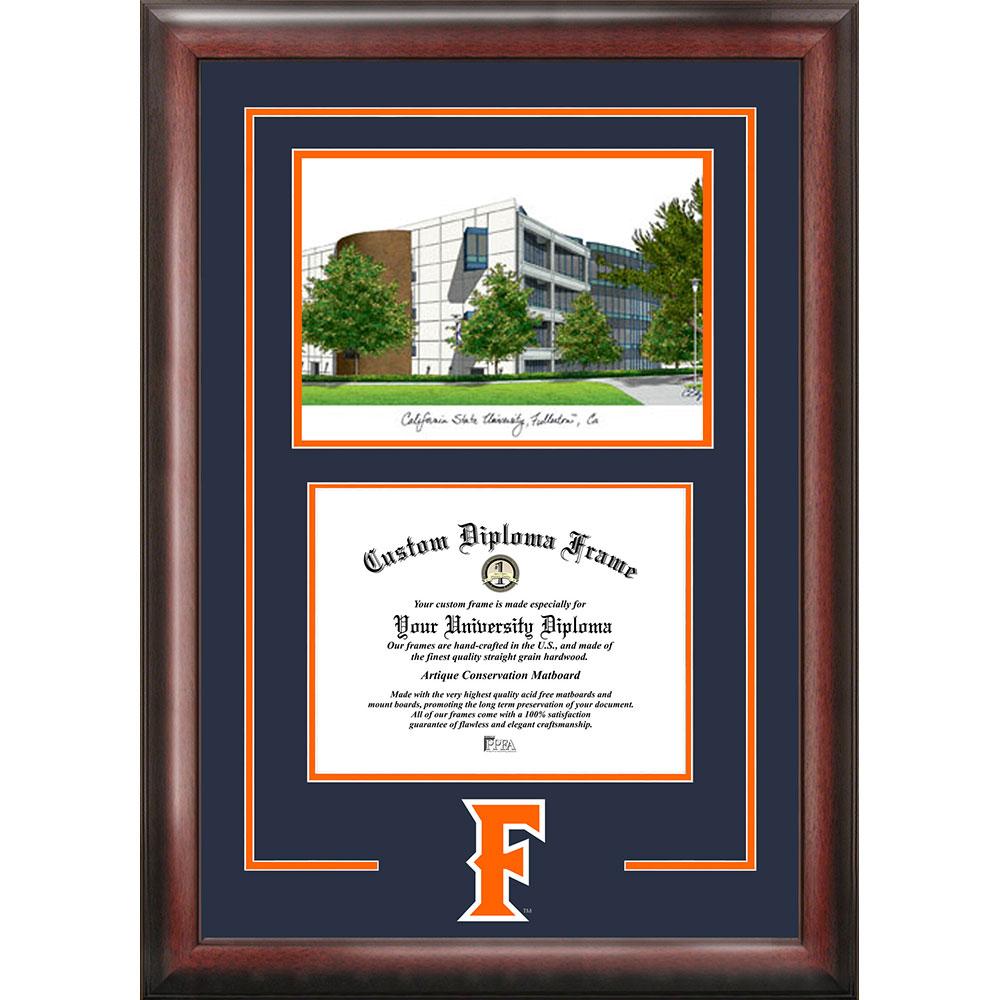 California State University, Fullerton "spirit" Graduate Frame With Campus Image