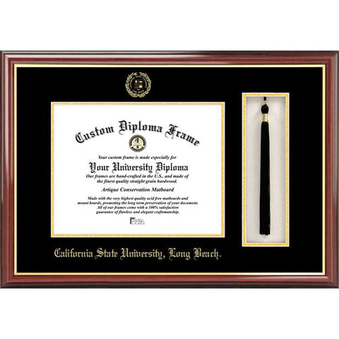 Cal State Long Beach Tassel Box And Diploma Frame