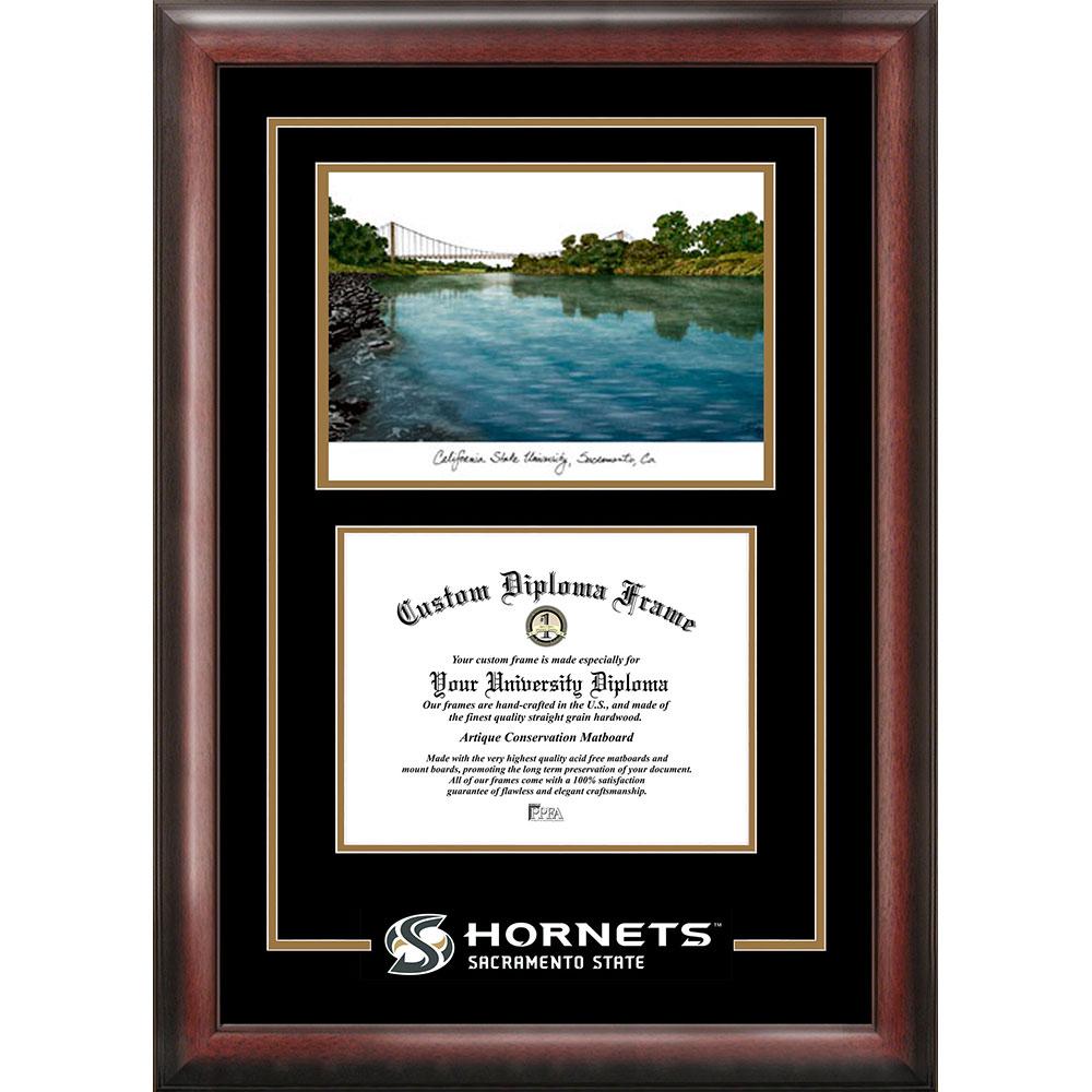 California State Sacramento University Spirit Graduate Frame With Campus Image