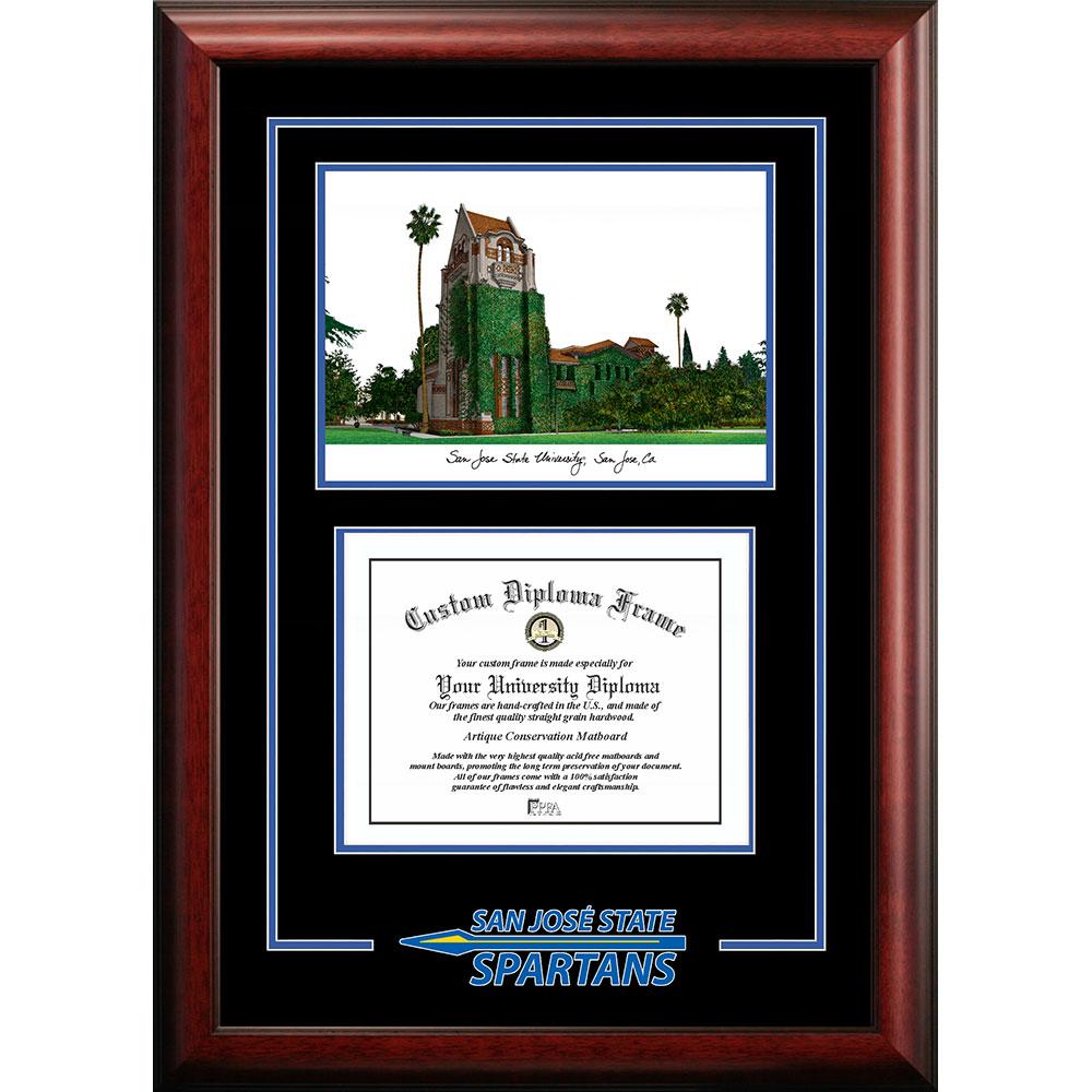 San Jose State University "spirit" Graduate Frame With Campus Image