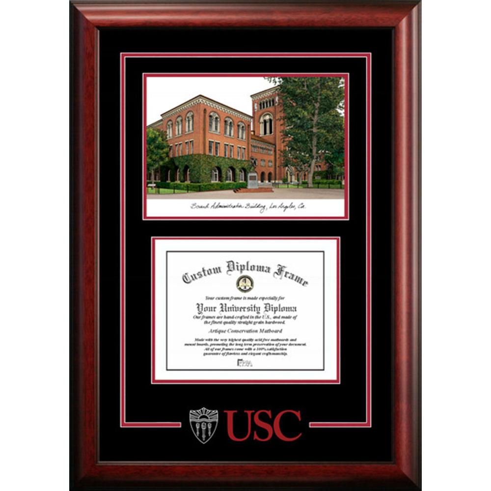 University Of Southern California Spirit Graduate Frame With Campus Image