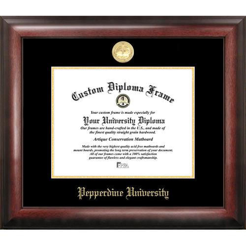 Pepperdine University Gold Embossed Diploma Frame