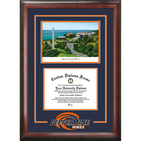 Pepperdine University "spirit" Graduate Frame With Campus Image