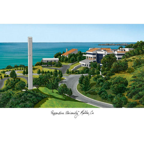 Pepperdine University Lithograph Print