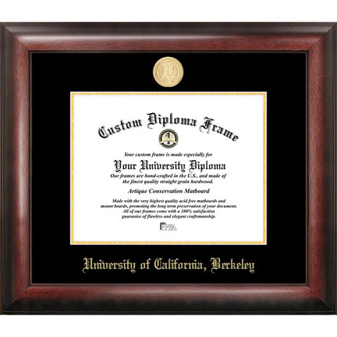 University Of California, Berkley Gold Embossed Diploma Frame