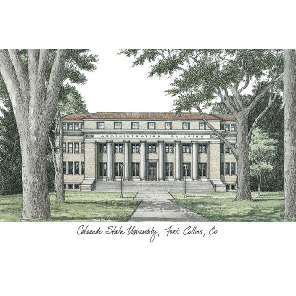 Colorado State University Lithograph Print