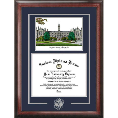 Georgetown University "spirit" Graduate Frame With Campus Image