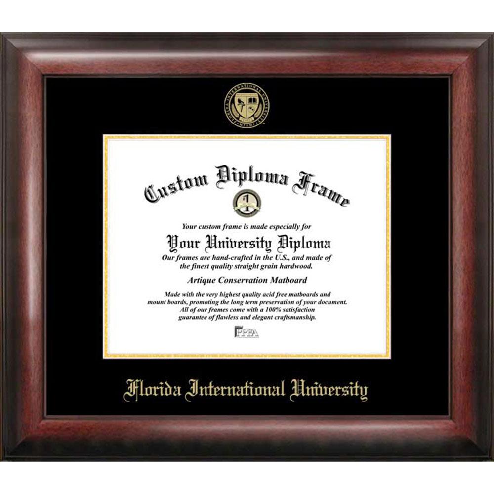 Florida International University Gold Embossed Diploma Frame