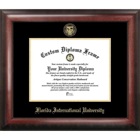 Florida International University Gold Embossed Diploma Frame