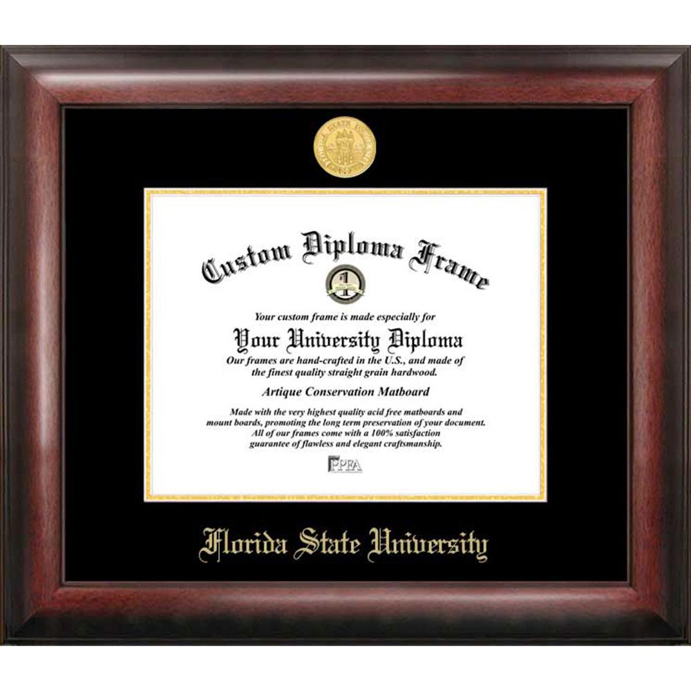 Florida State University Gold Embossed Diploma Frame