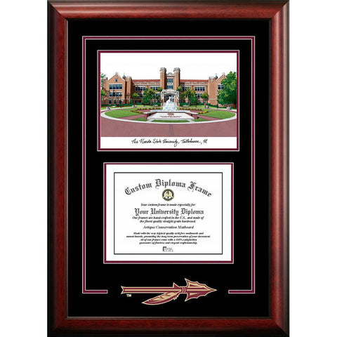 Florida State University "spirit" Graduate Frame With Campus Image