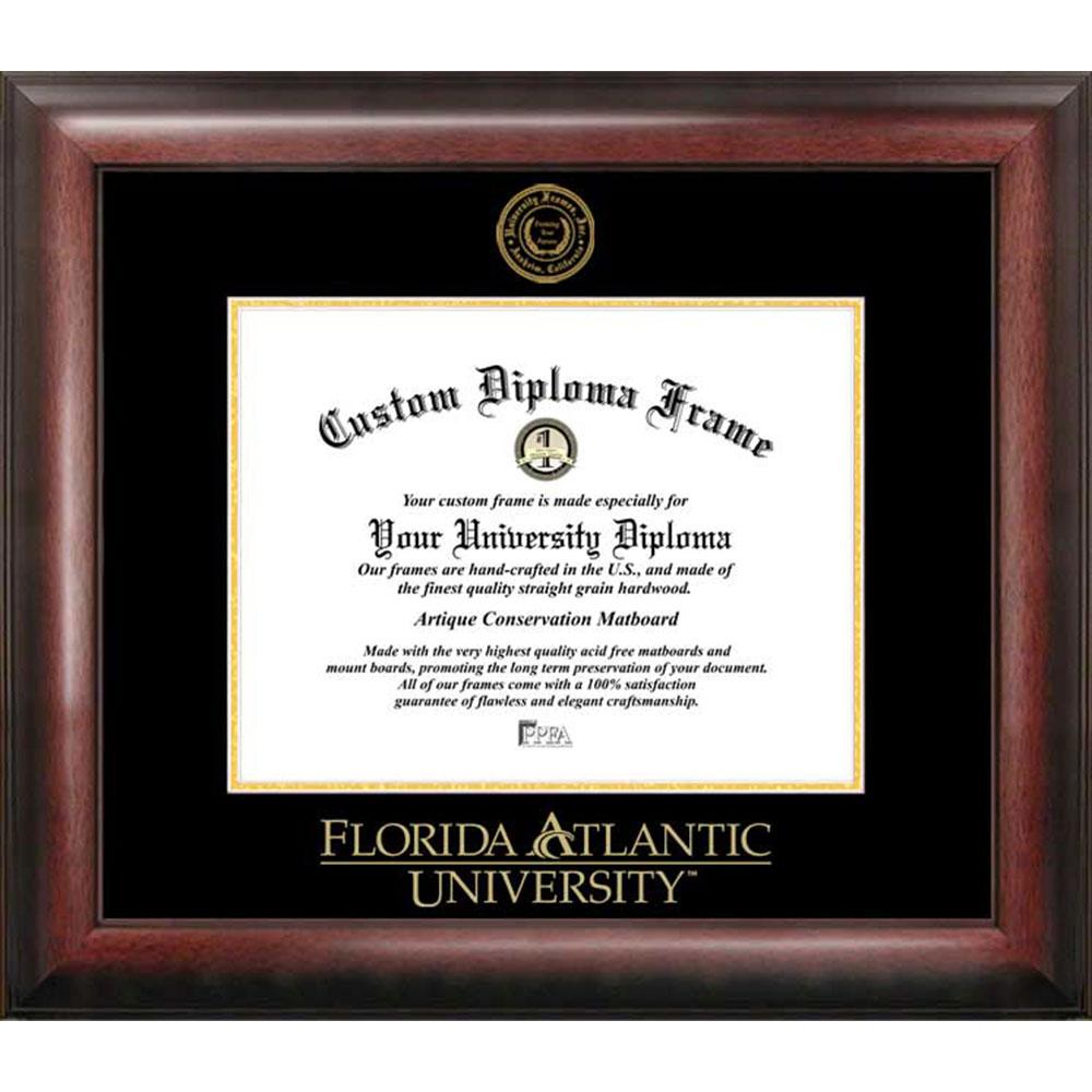 Florida Atlantic University Gold Embossed Diploma Frame