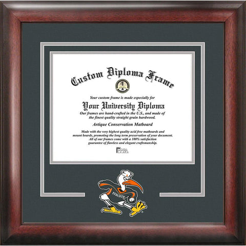 University Of Miami "spirit" Diploma Frame