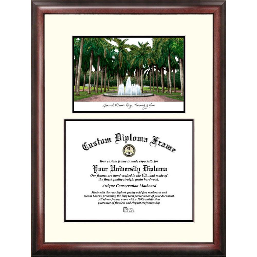 University Of Miami "scholar" Diploma Frame