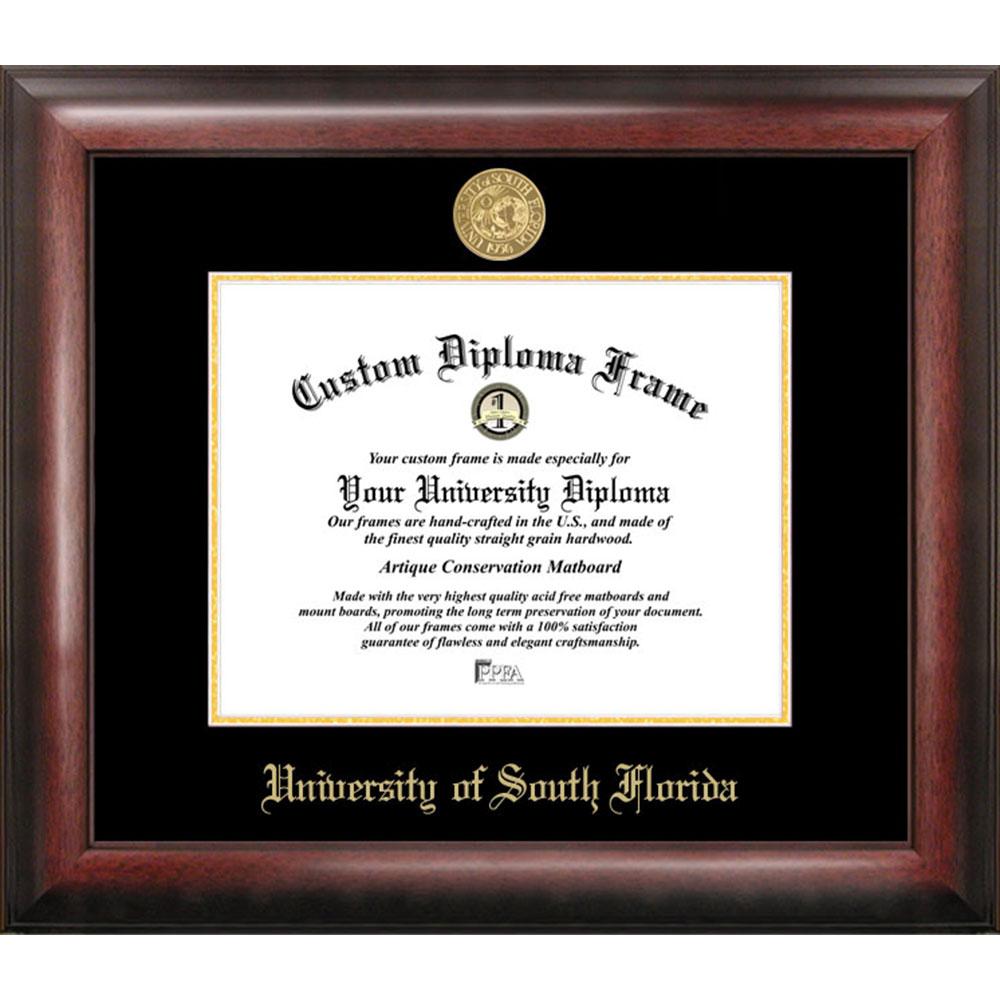 University Of South Florida Gold Embossed Diploma Frame