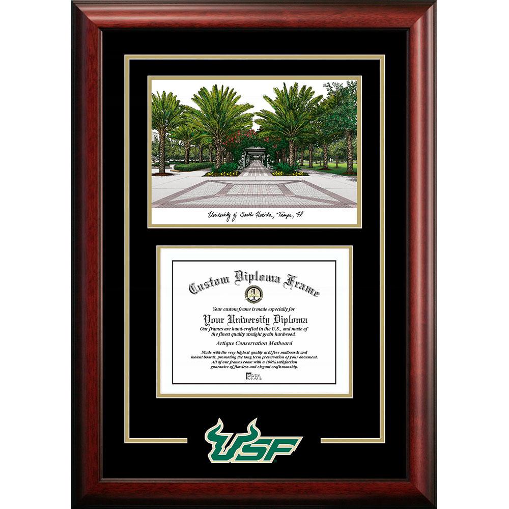 University Of South Florida "spirit" Graduate Frame With Campus Image