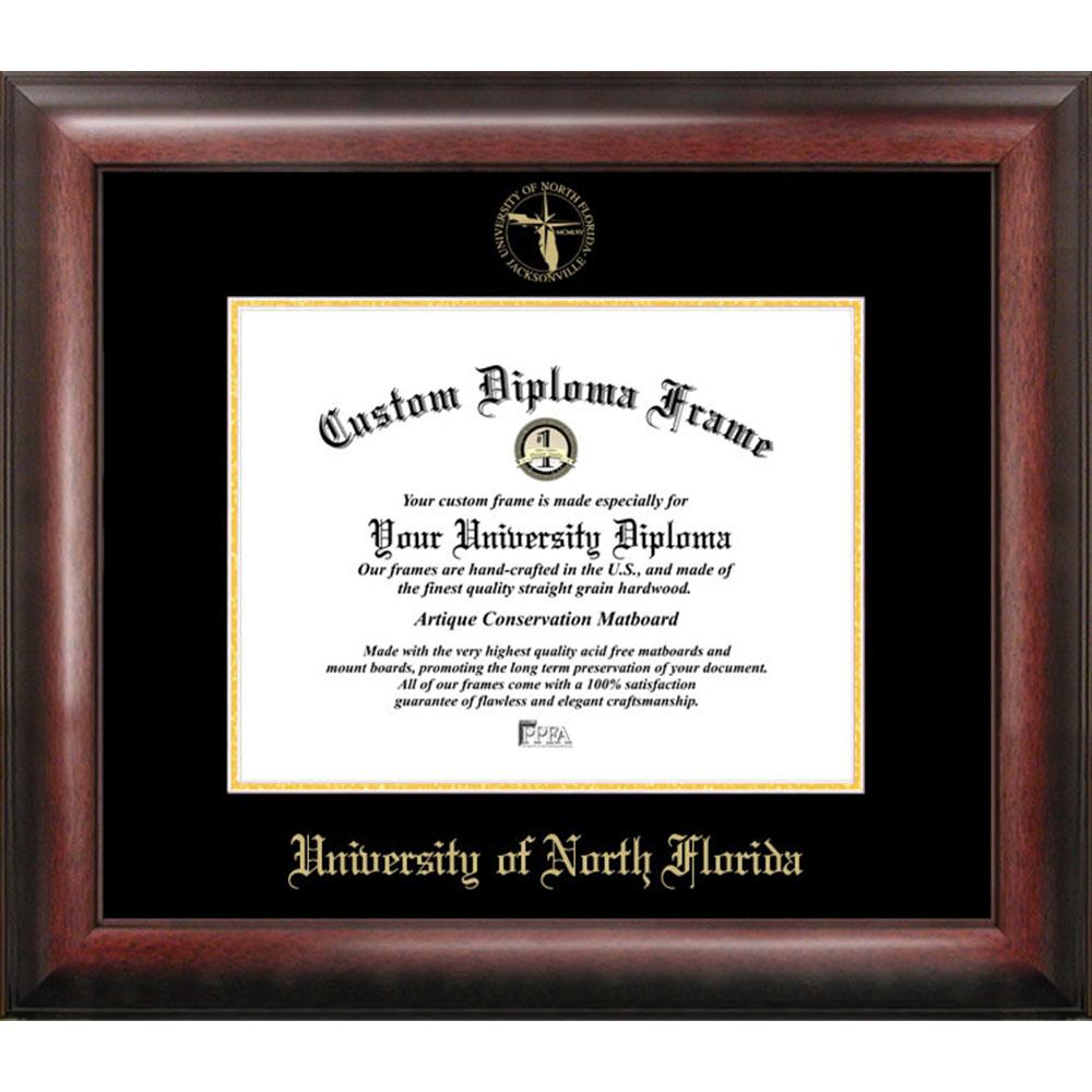 University Of North Florida Gold Embossed Diploma Frame